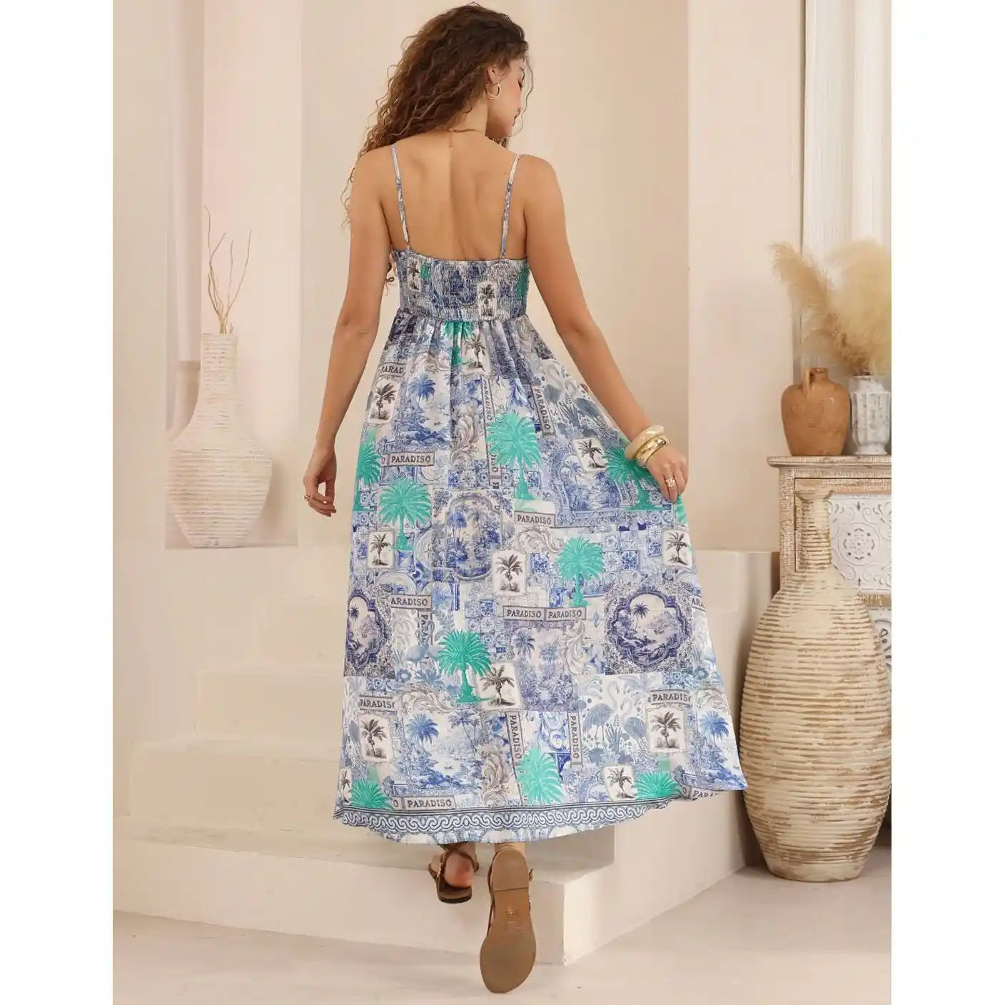 Barcelona Maxi Summer Dress back design