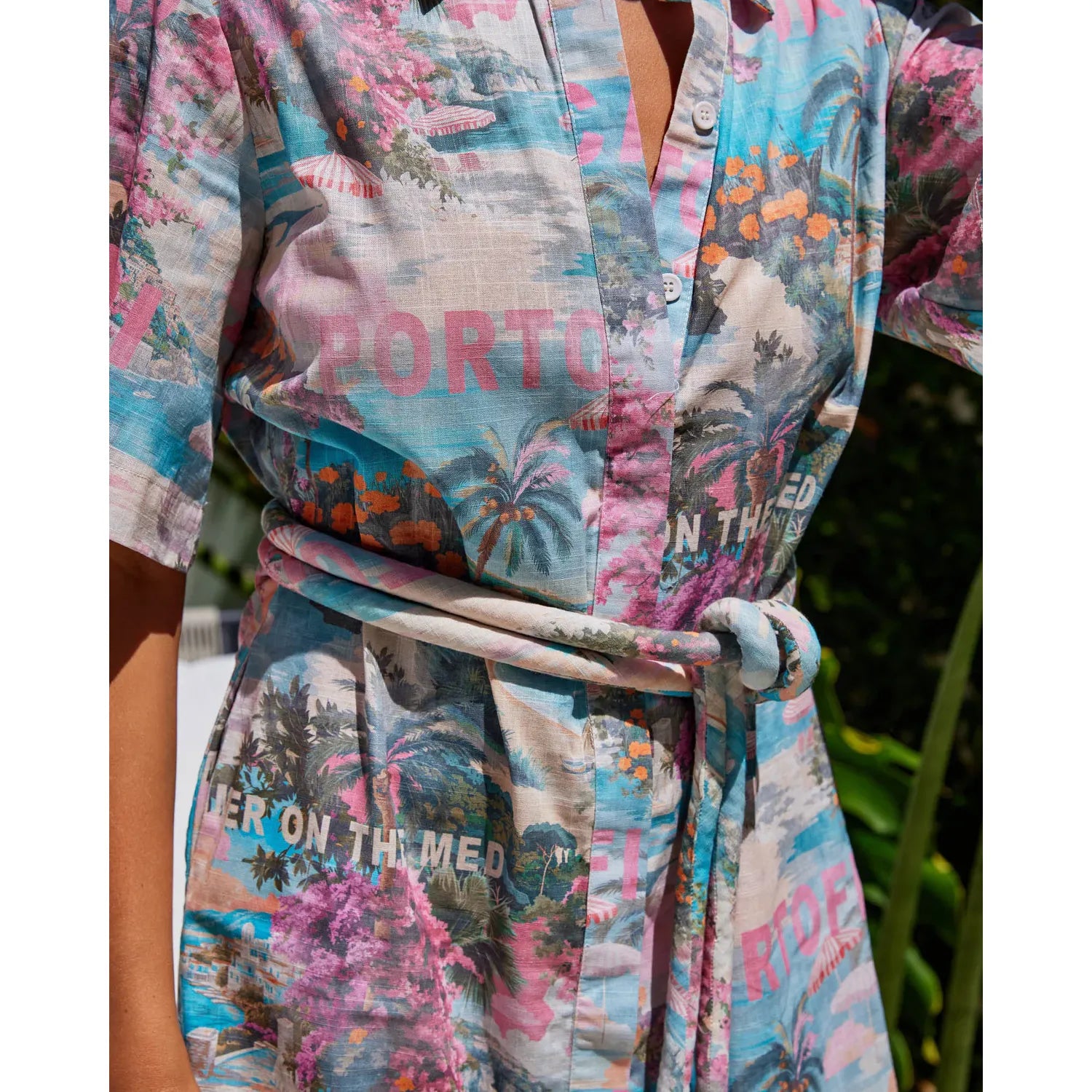 Bora Bora Summer Shirt Dress close up
