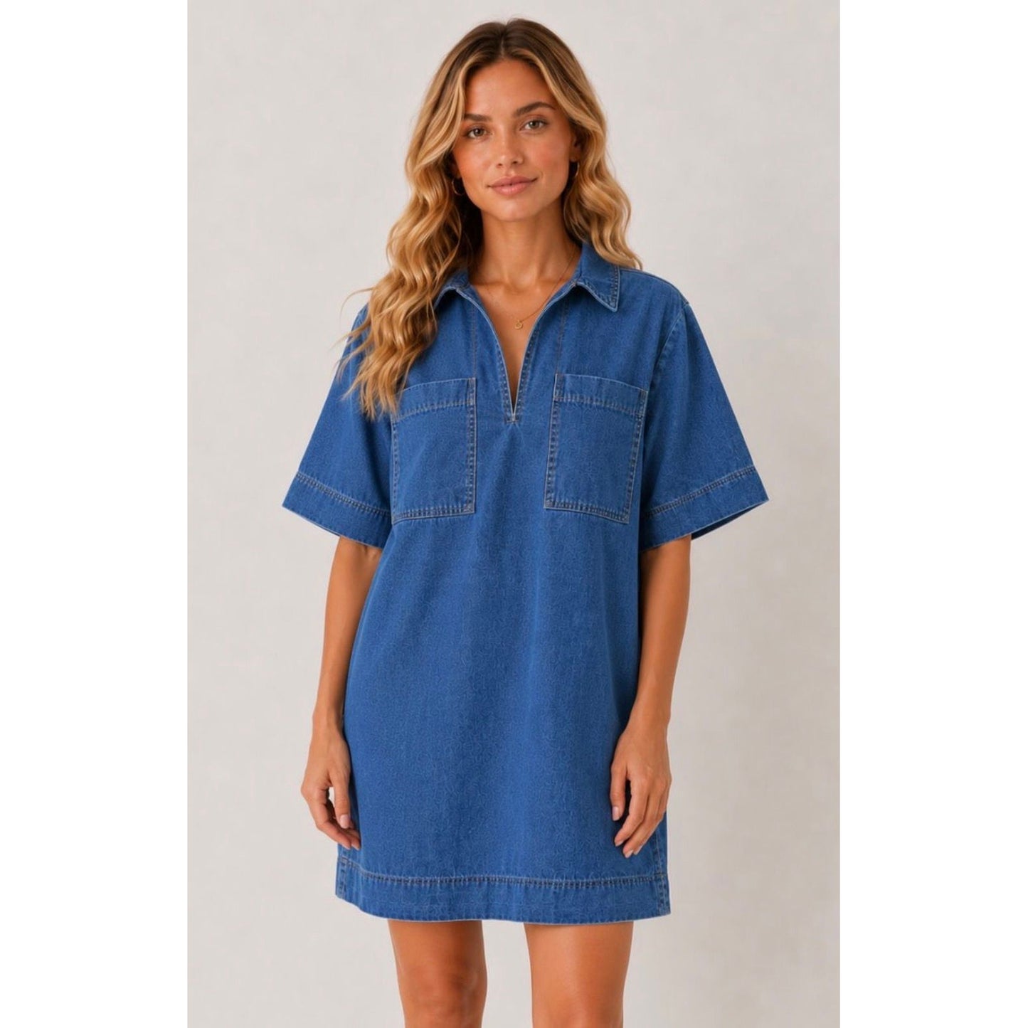 Layla denim mini dress