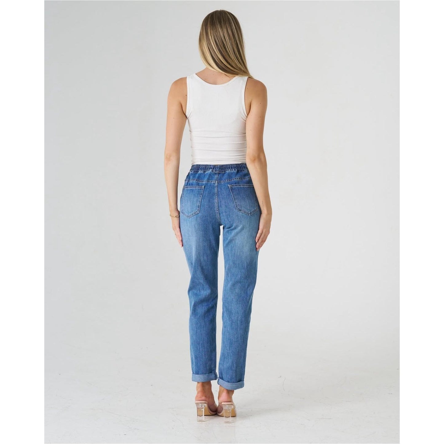 Ralph Denim Jogger Pants Stretchy Fabric