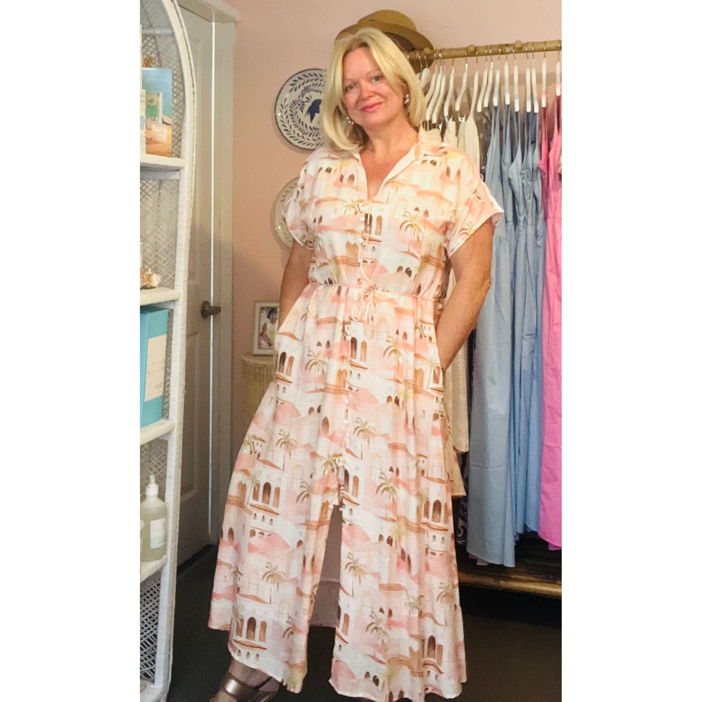 Tie waist summer dress