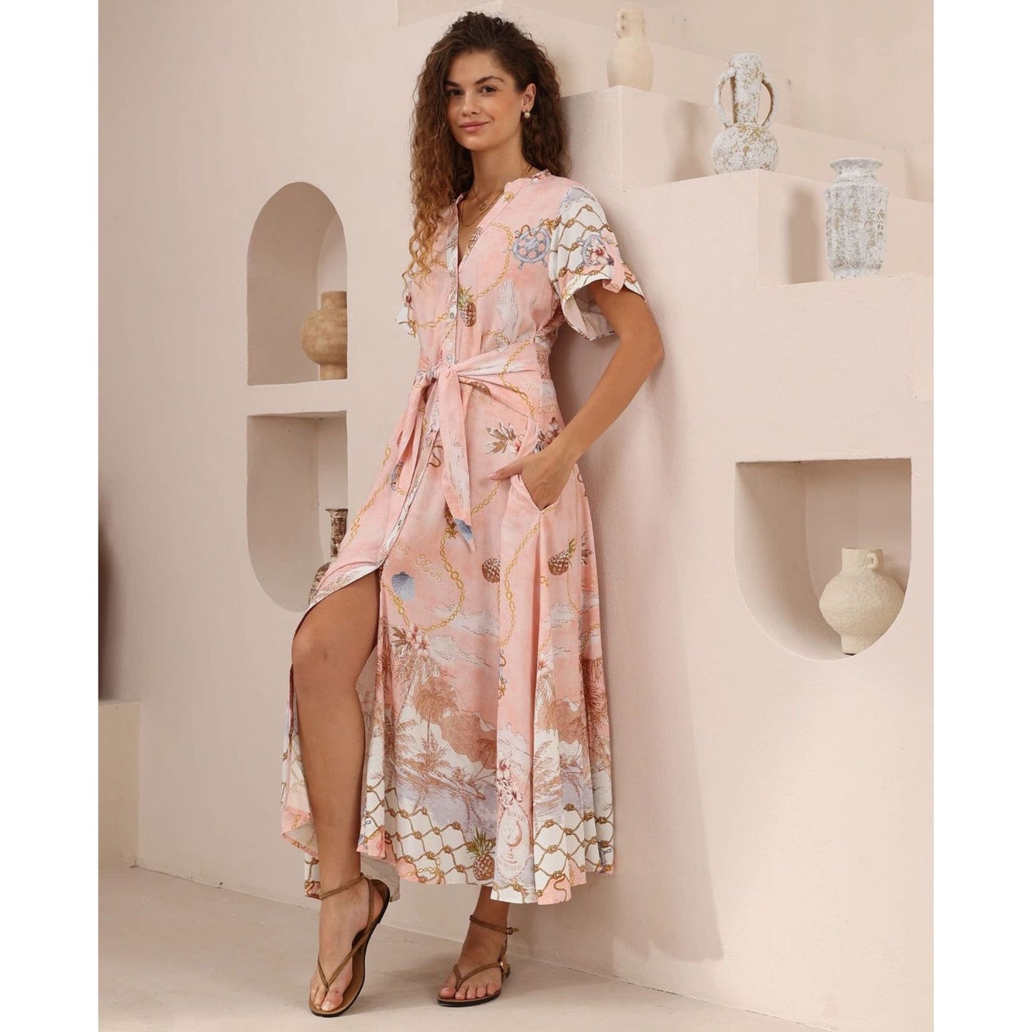 seashell shirt dress casual beach dress