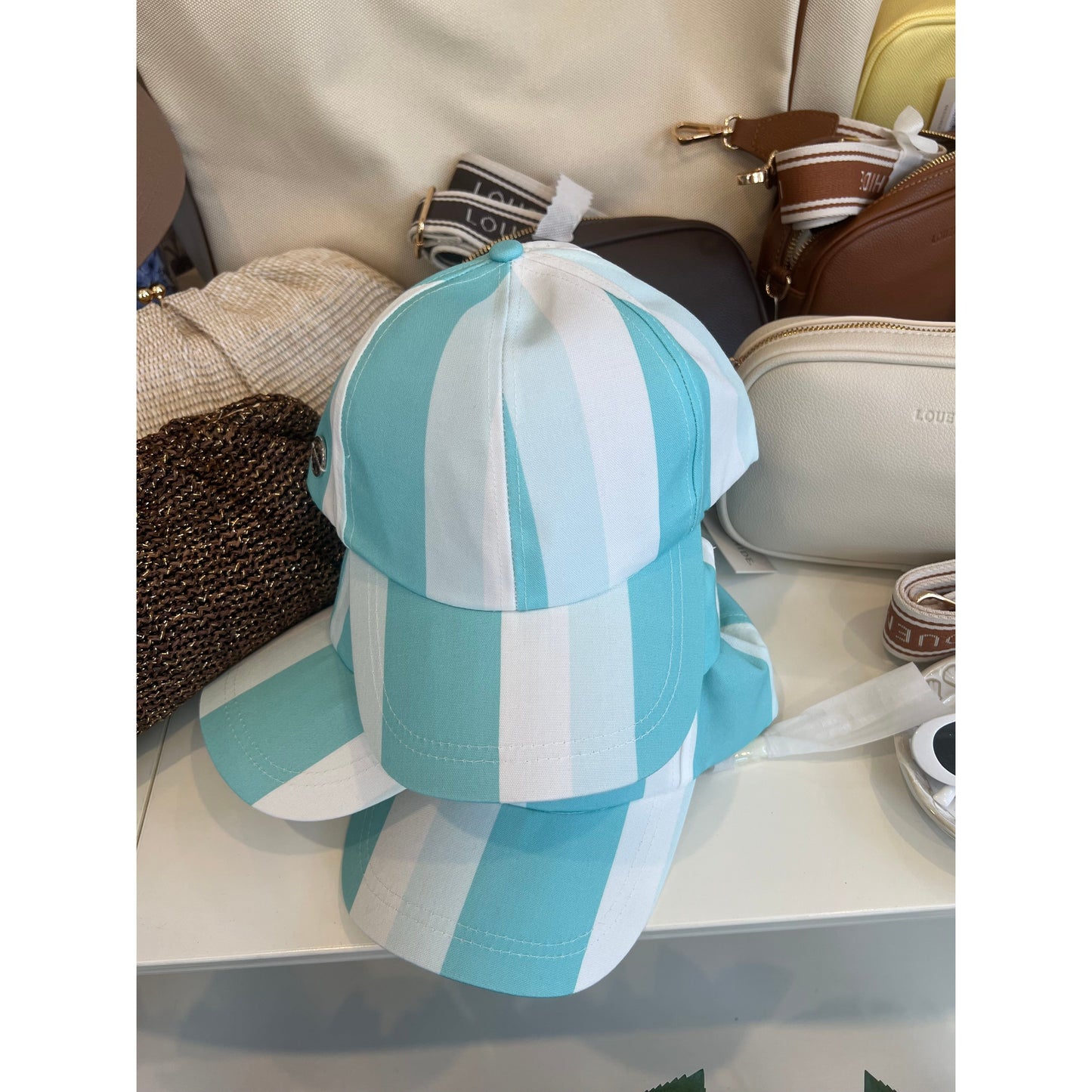 aqua baseball cap