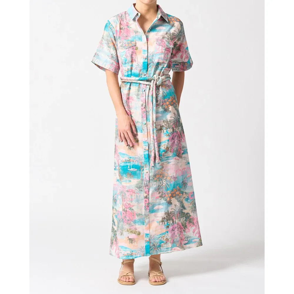 Bora Bora Full Length Summer Shirt Dress