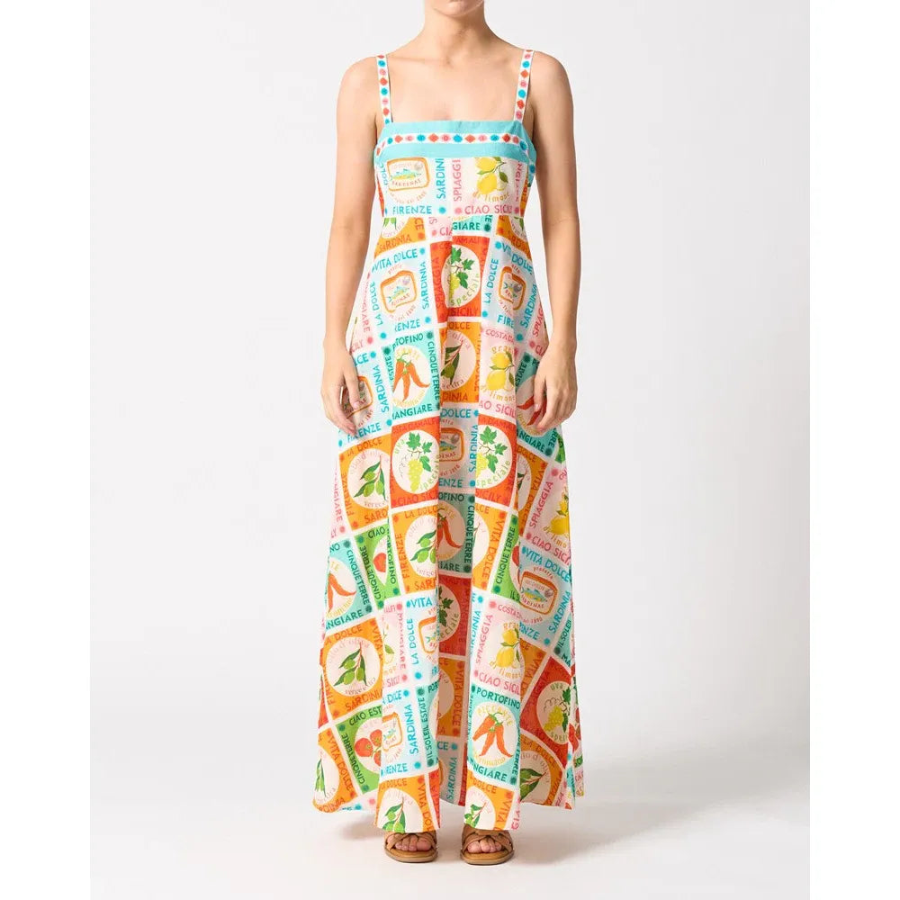 Milan summer maxi dress full view