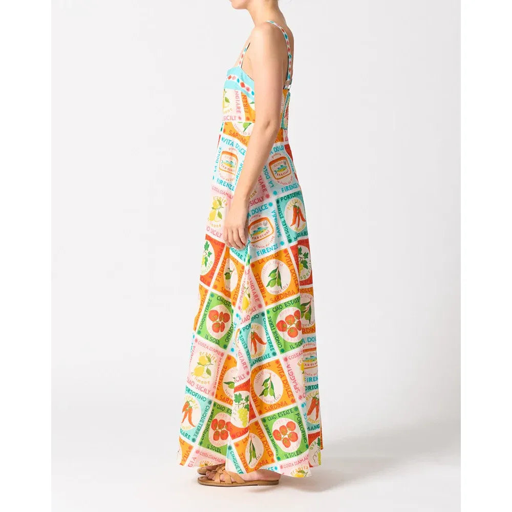 Milan summer maxi dress side view