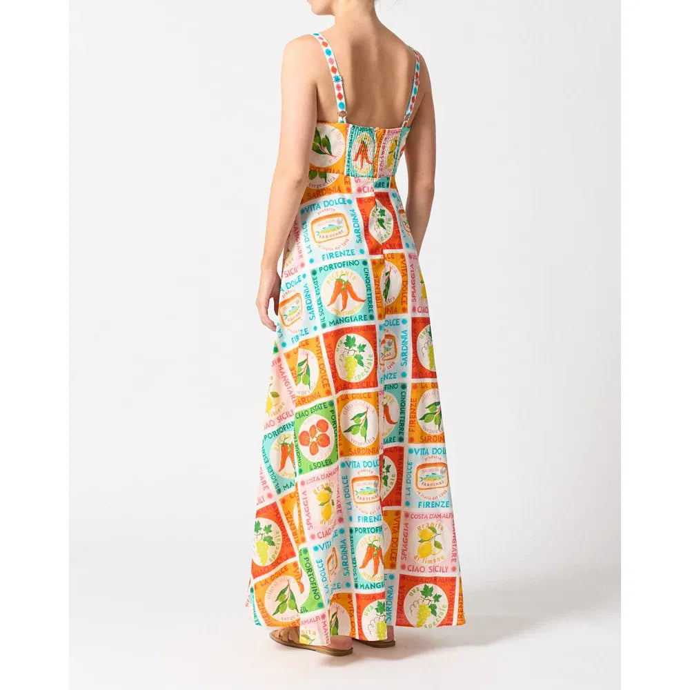 Milan summer maxi dress back view