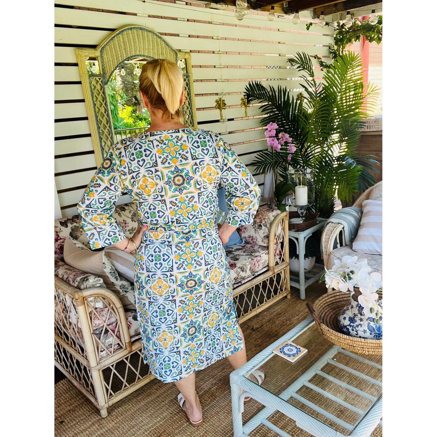 Lisbon Kaftan dress back view