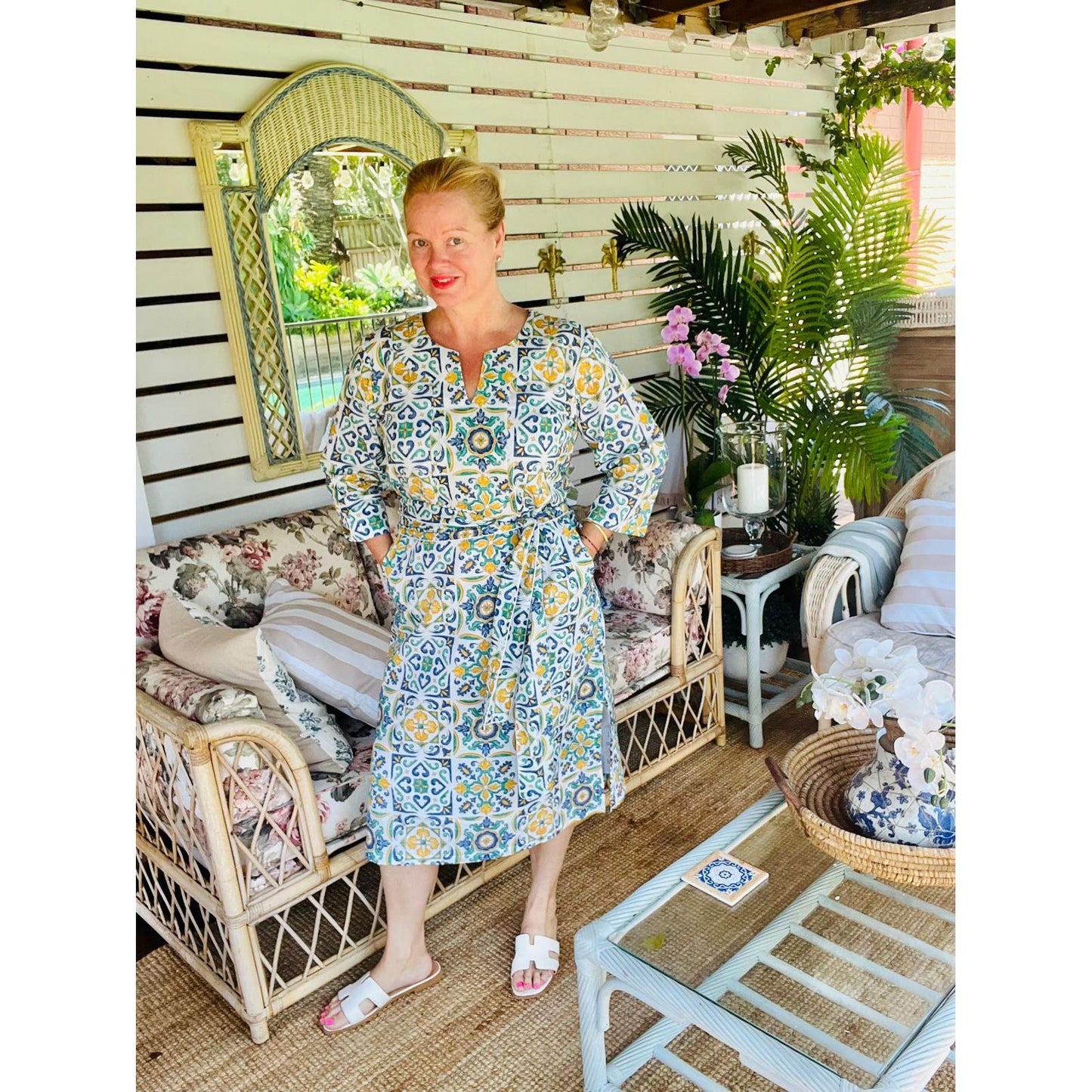 Lisbon Kaftan dress full look