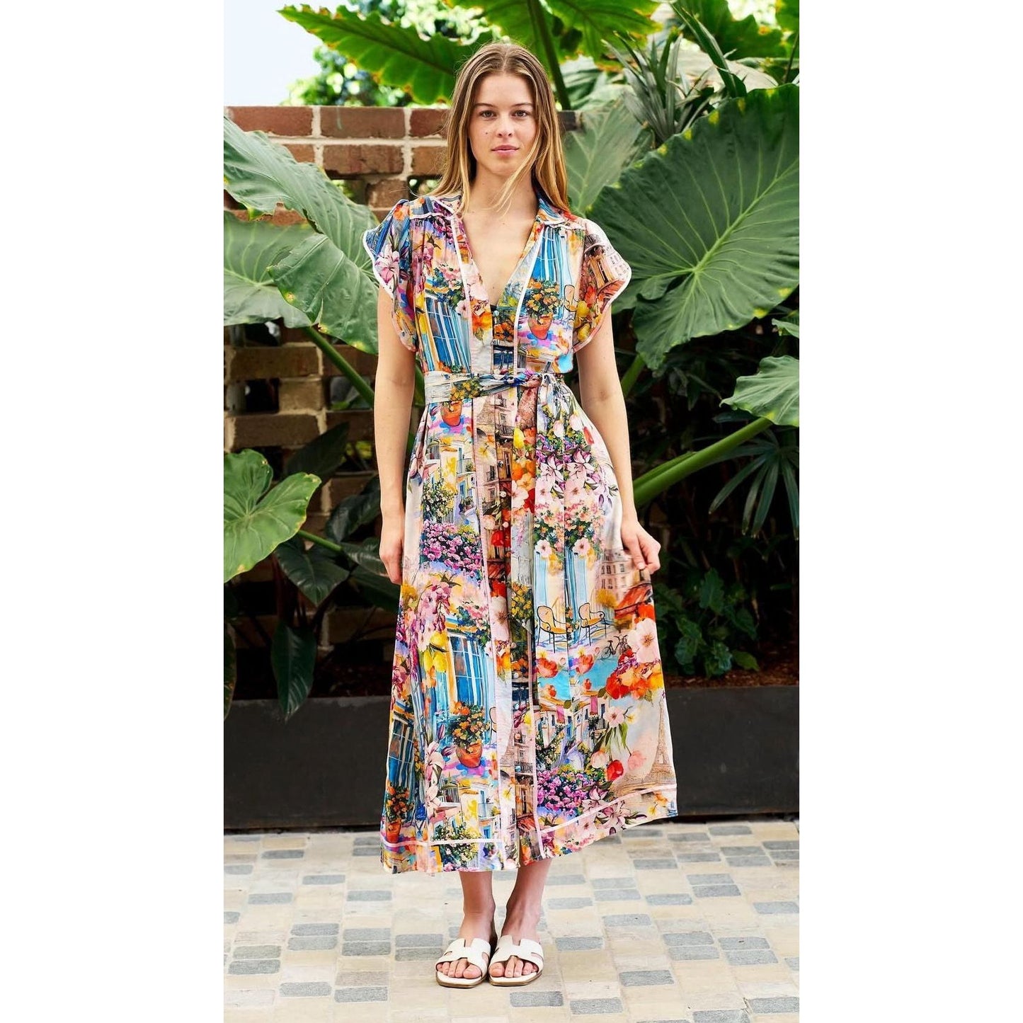 Corinne Midi Dress with belt
