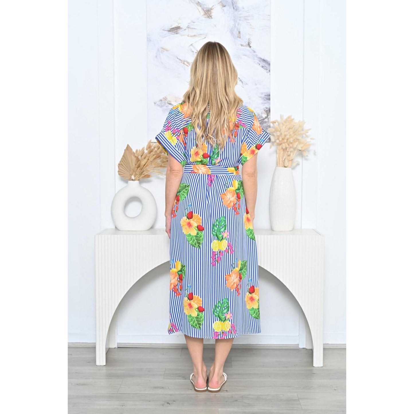 Capri Lemon Shirt Dress Back design