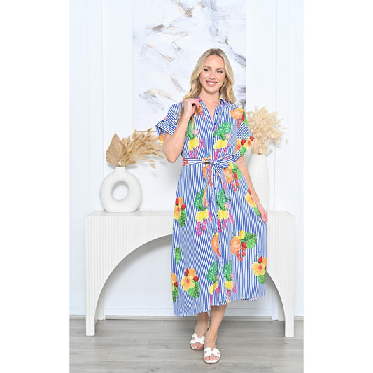 Capri Lemon Shirt Dress