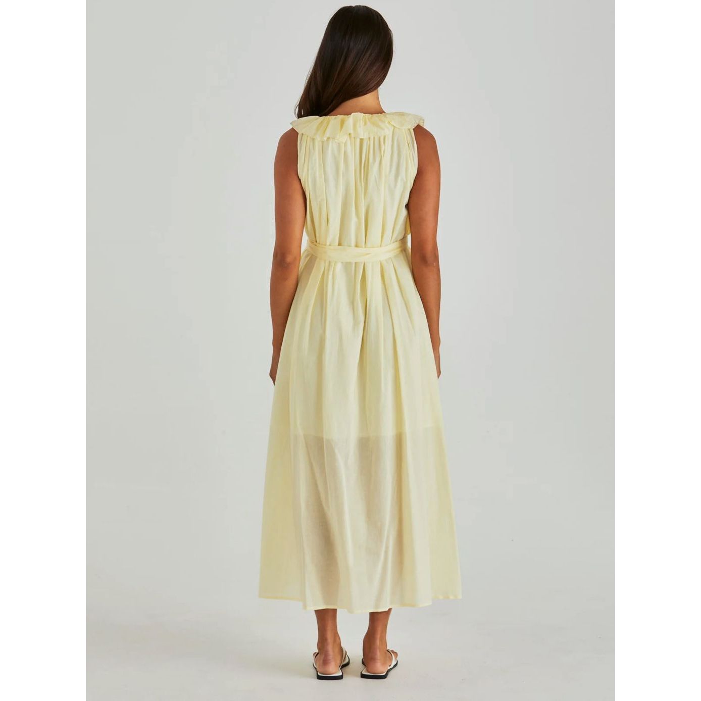 Light yellow flowy dress