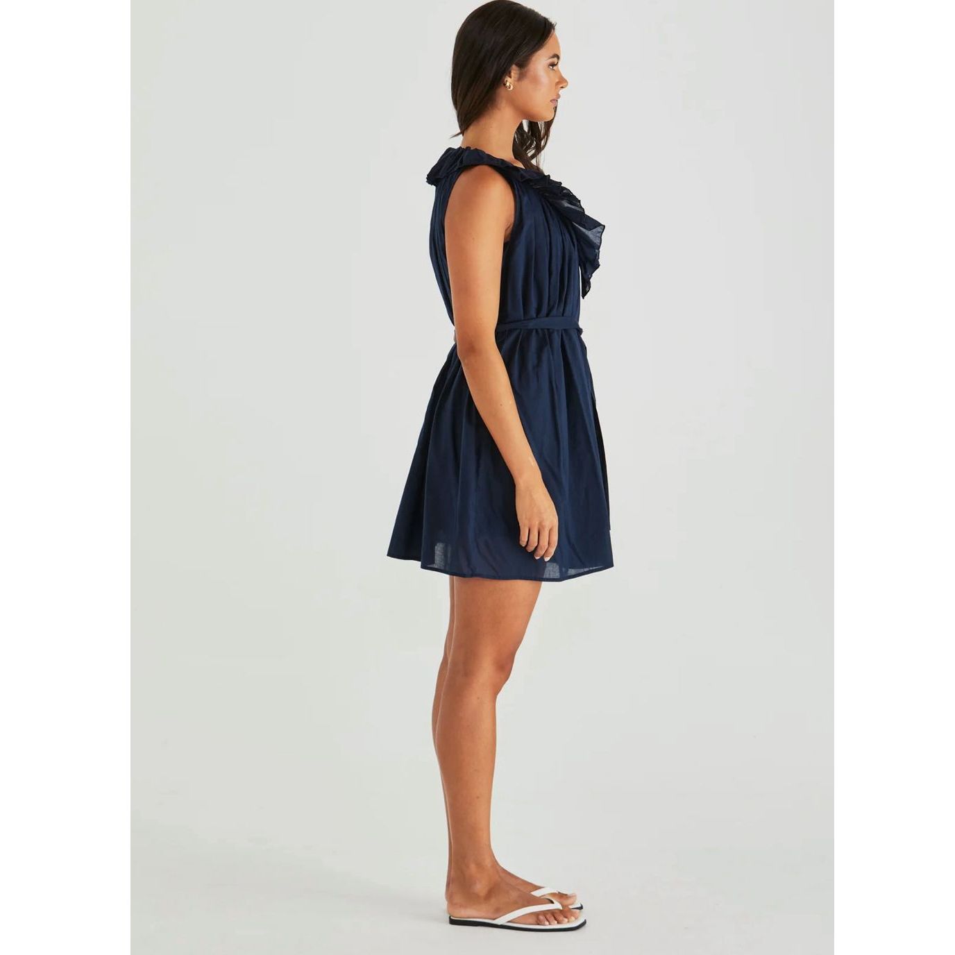 Cotton belted summer dress