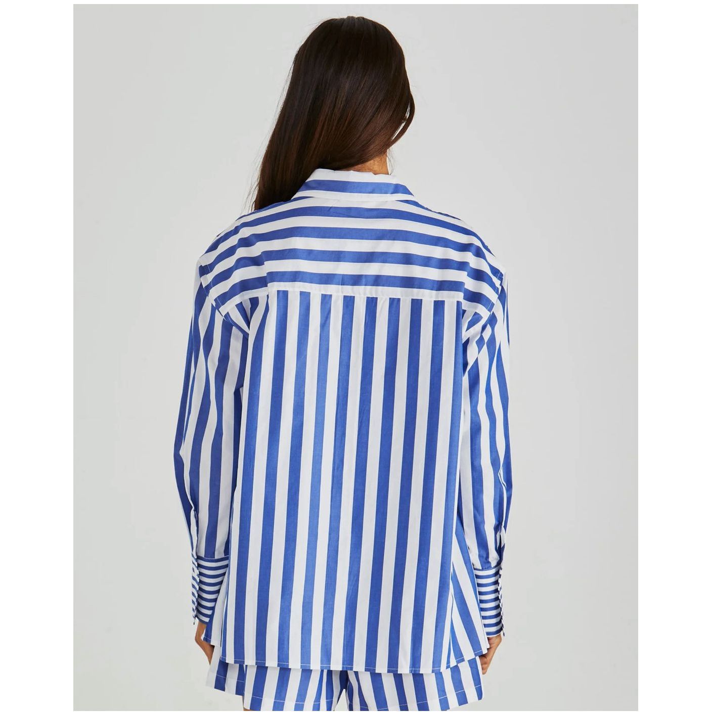 Blue white stripe shirt