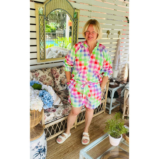 Maya Rainbow Top and Bottom Set