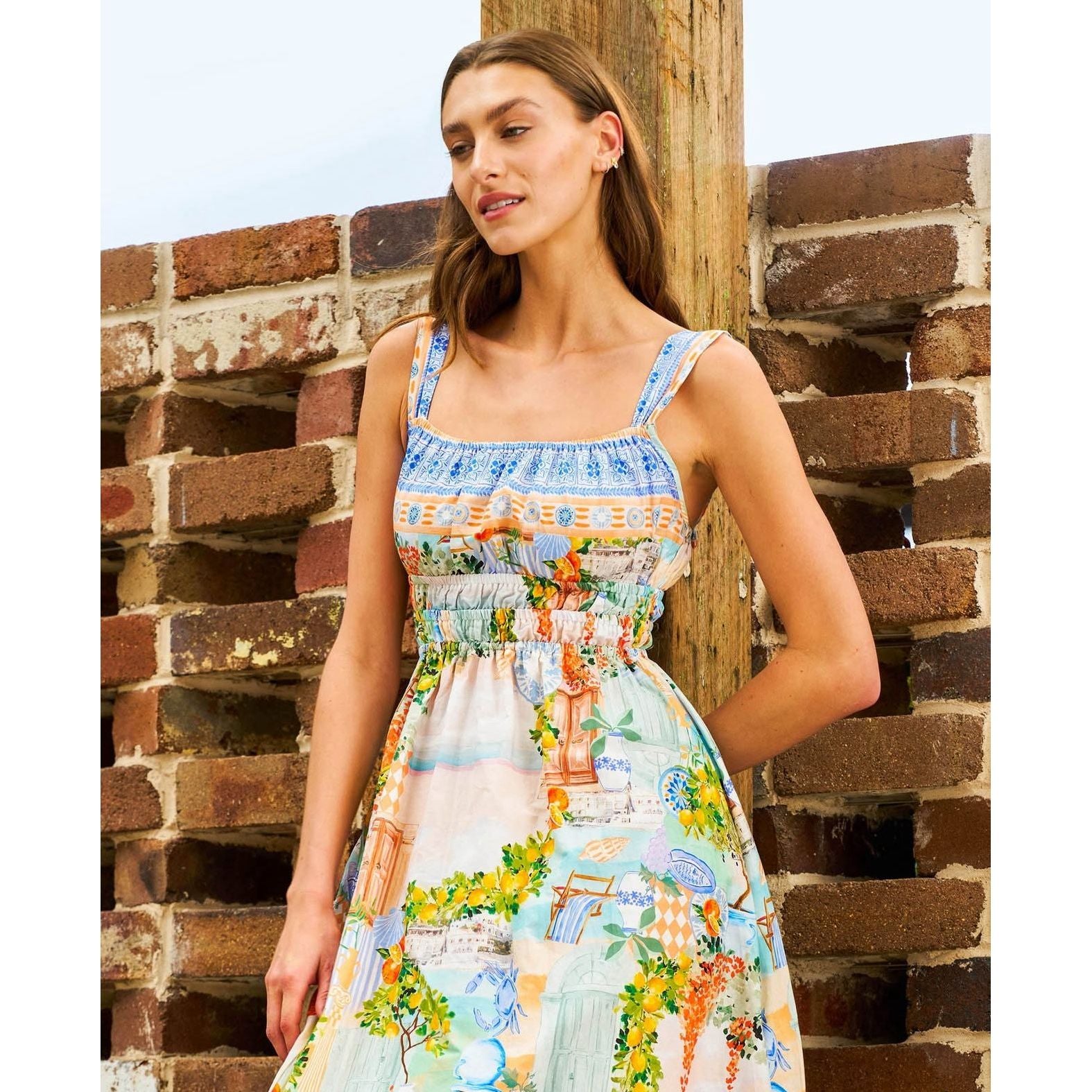 Alyssa Midi Dress up close