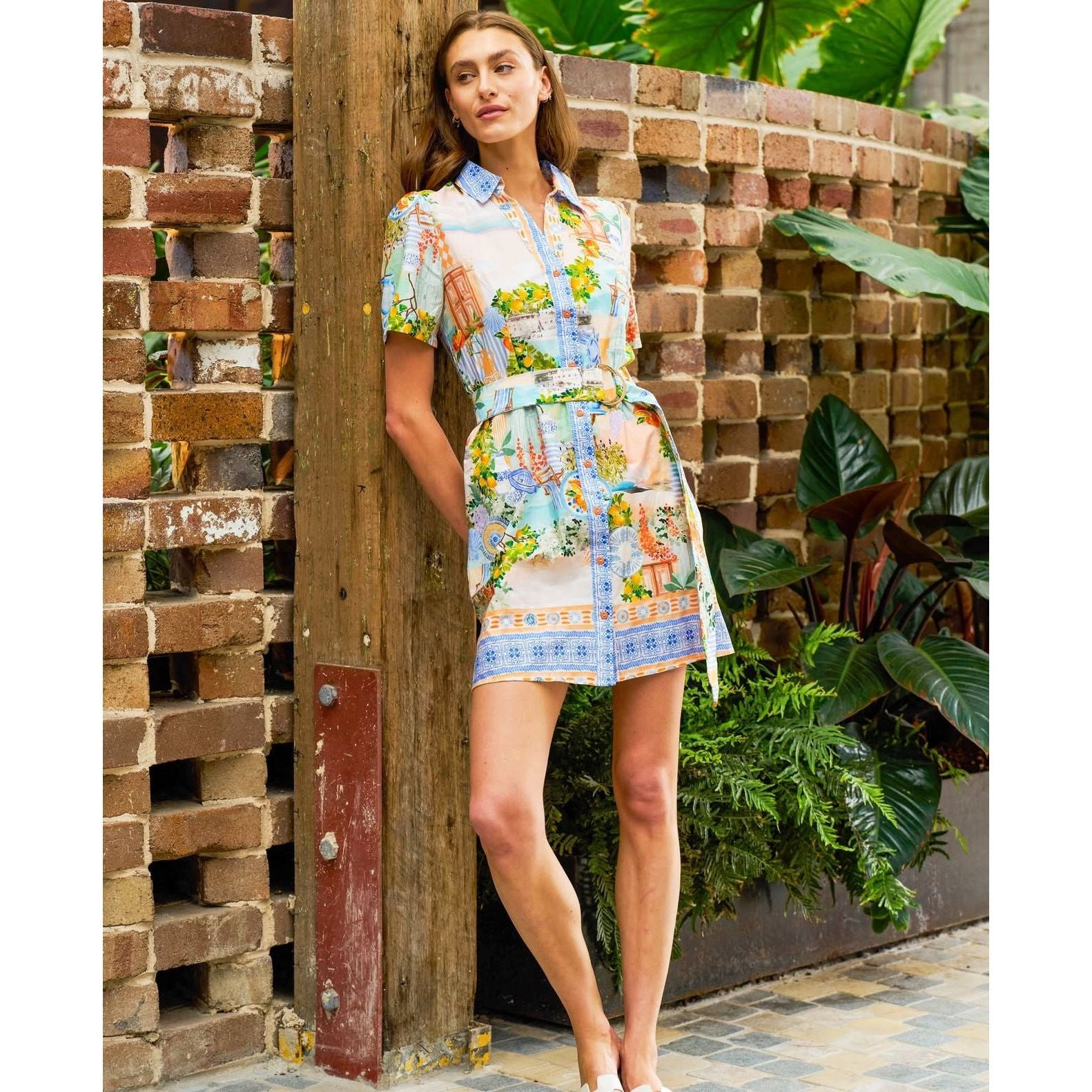 Sofia cotton shirt dress