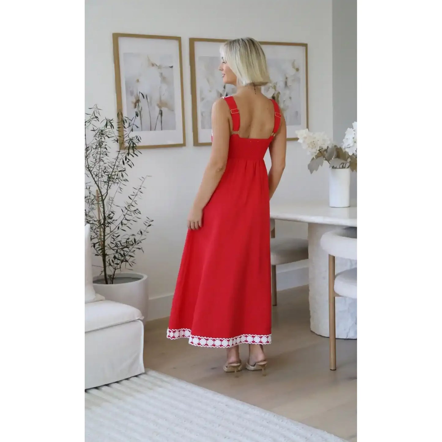 Lucia Red Maxi Dress