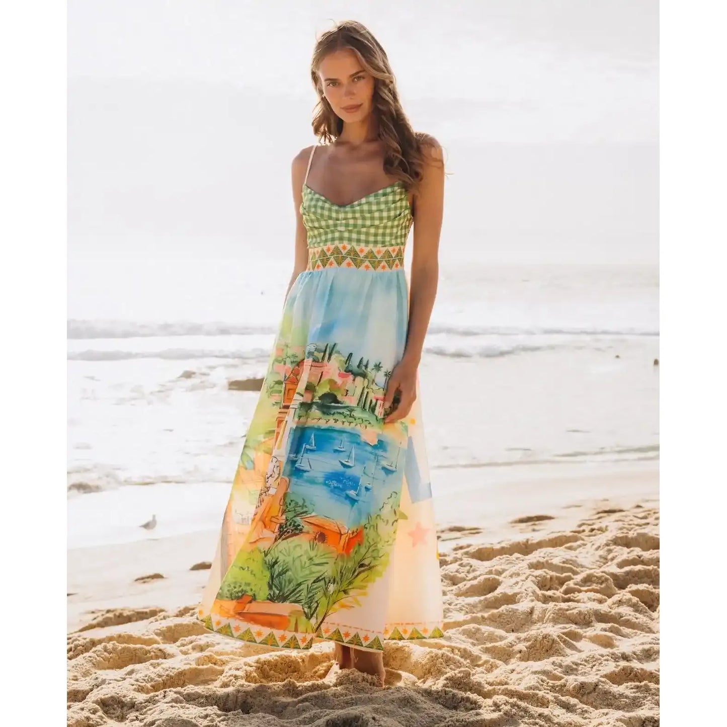 Holiday Maxi Linen Dress