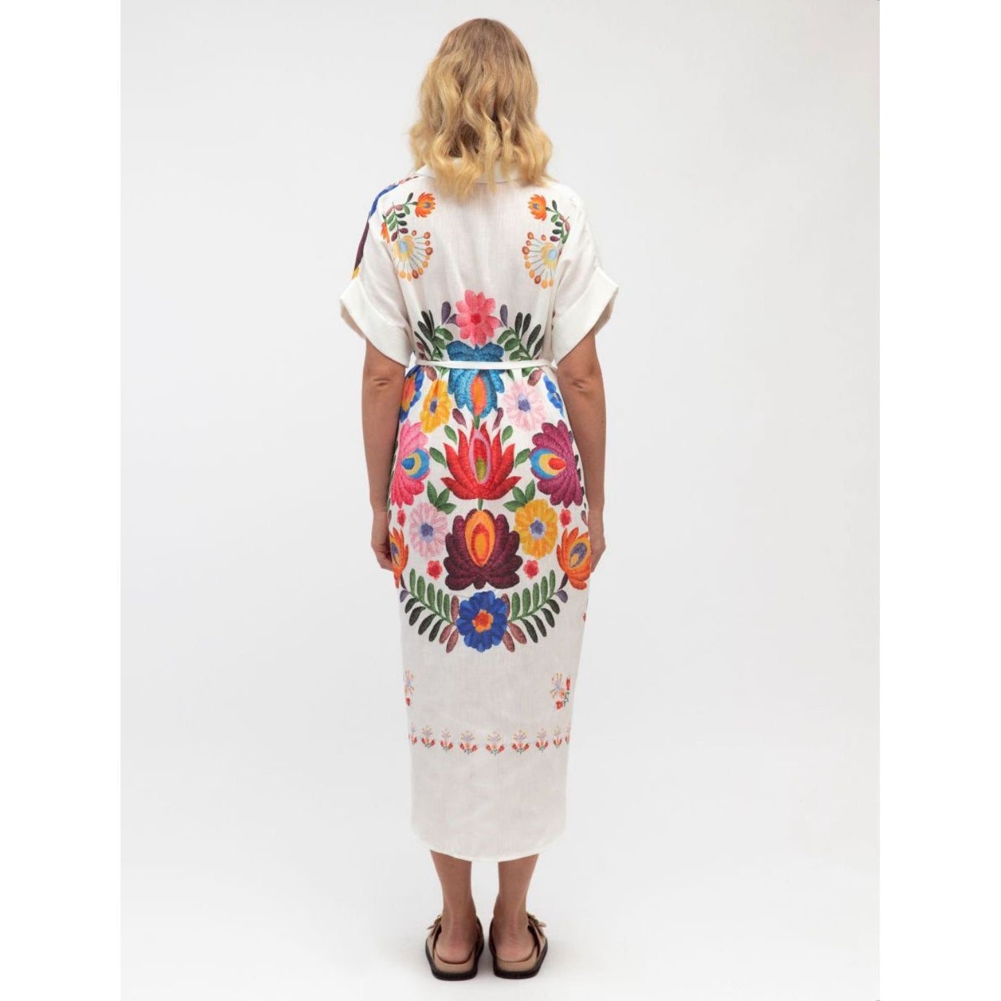 Amara Embroidered Shirt Dress