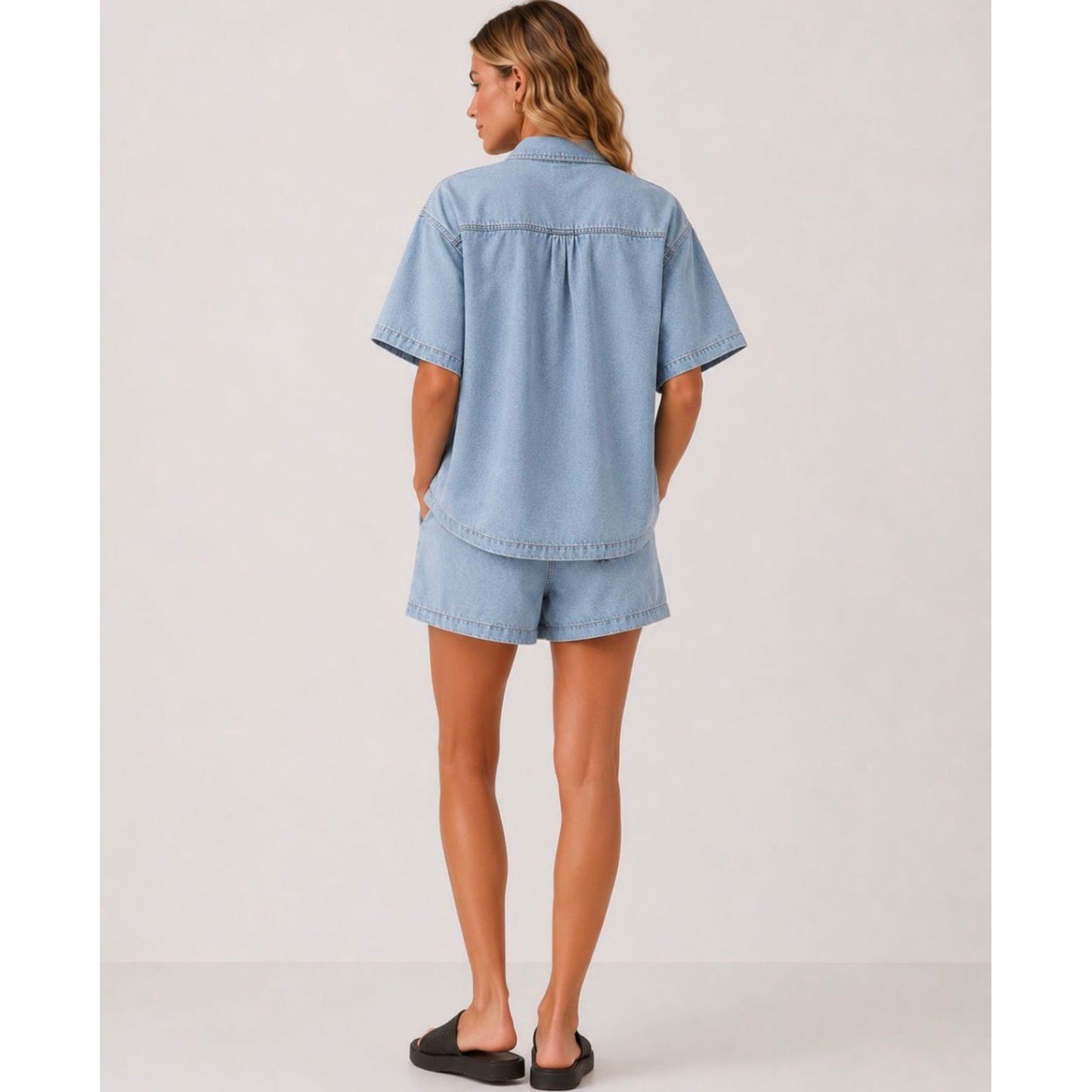 Marlow Denim Shirt & Shorts Co-Ords Set