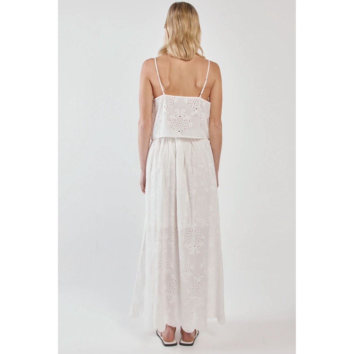 White cotton sleeveless top