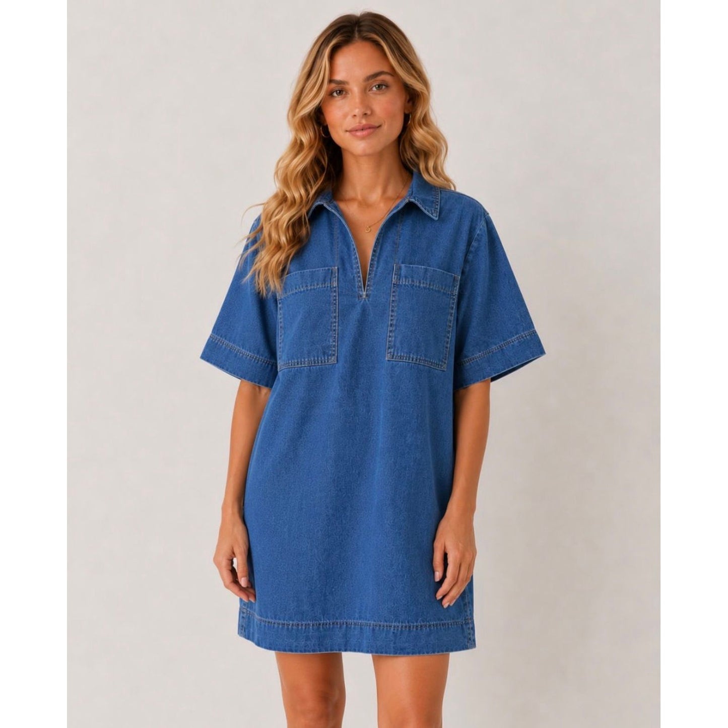 Layla denim mini dress