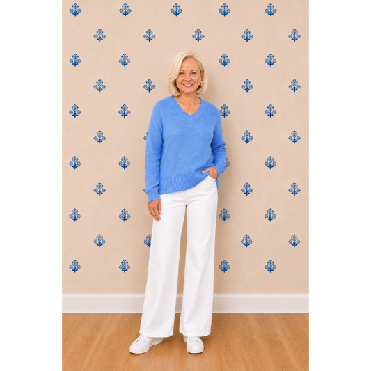 V neck Amelia cotton knit