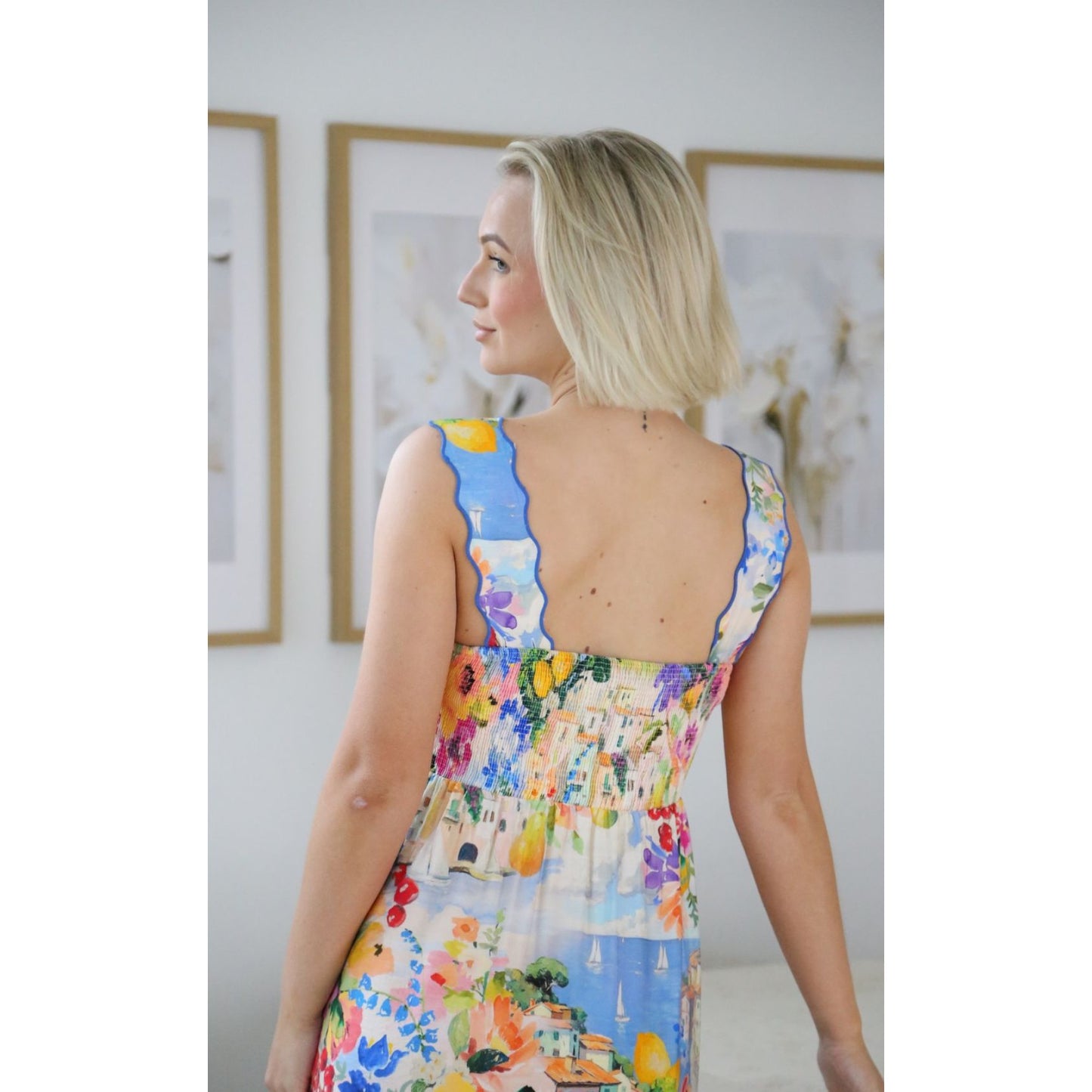 portofino dress back details