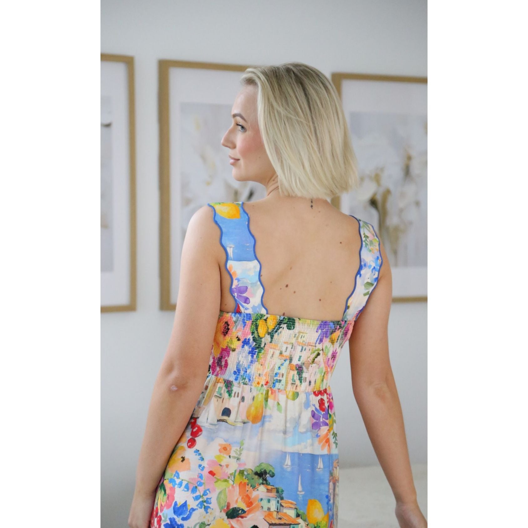 portofino dress back details
