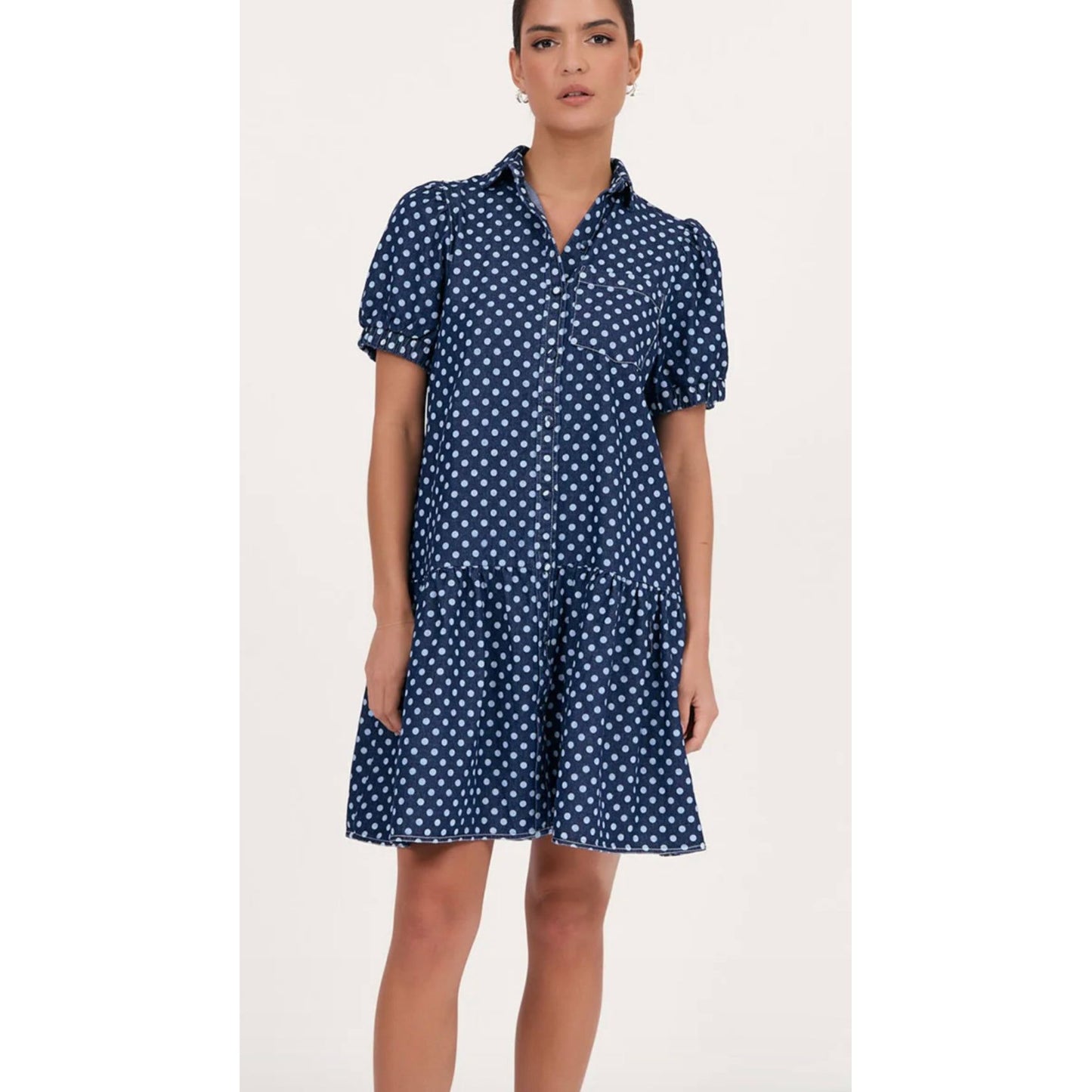 Daniela Denim Spot dress