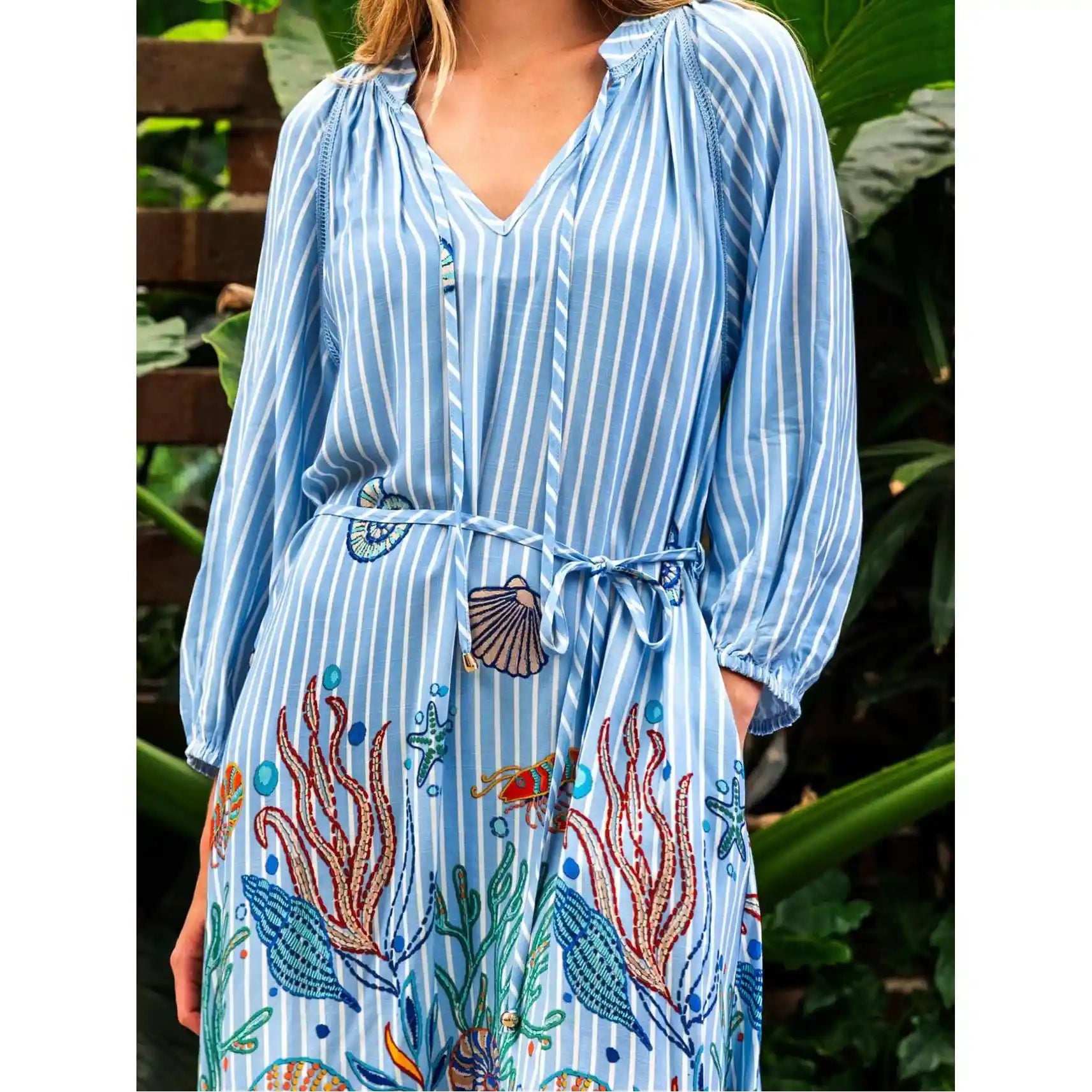 Sea Life Bamboo Rayon Dress details