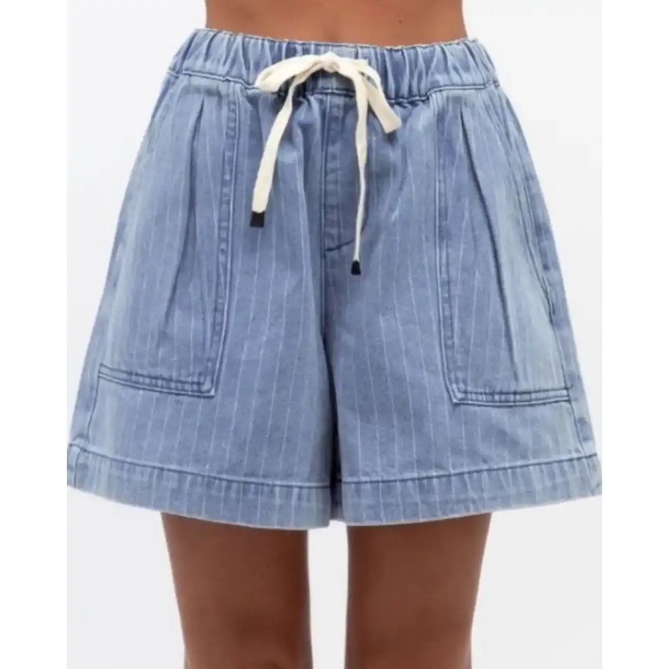 Marina Striped Denim Shorts 