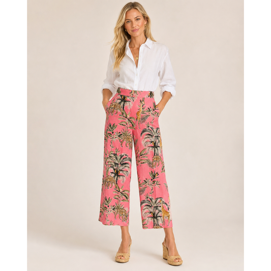 Safari Pink Cotton Pants