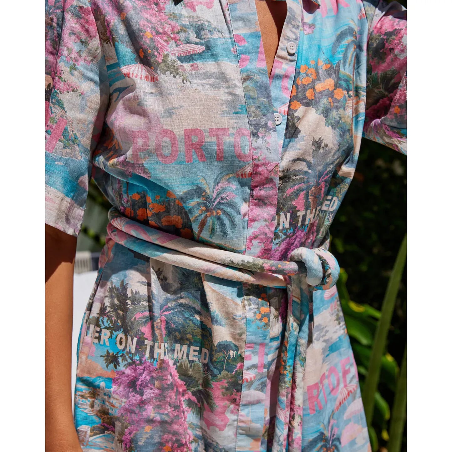 Milan summer maxi dress details