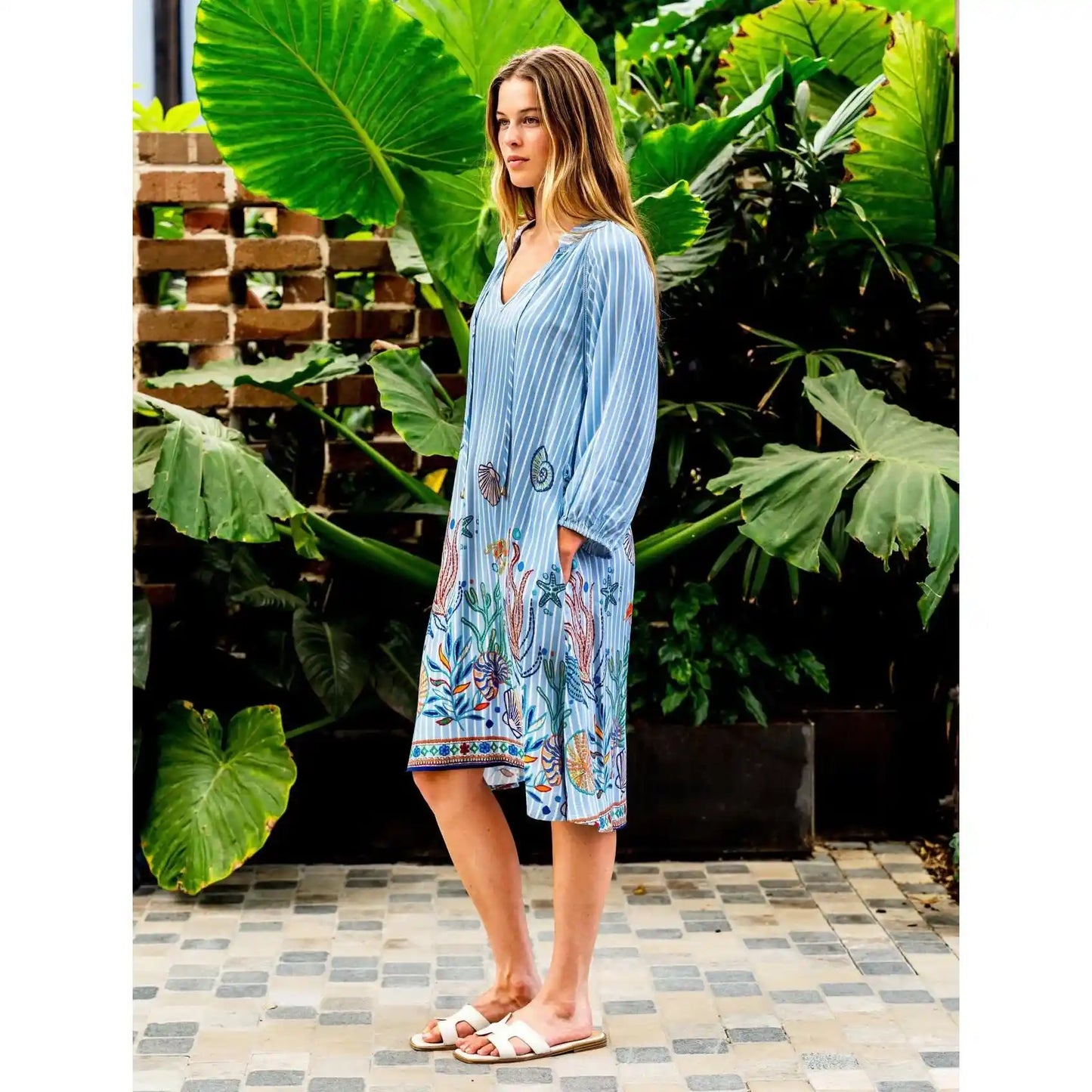 Sea Life Bamboo Rayon Dress without belt