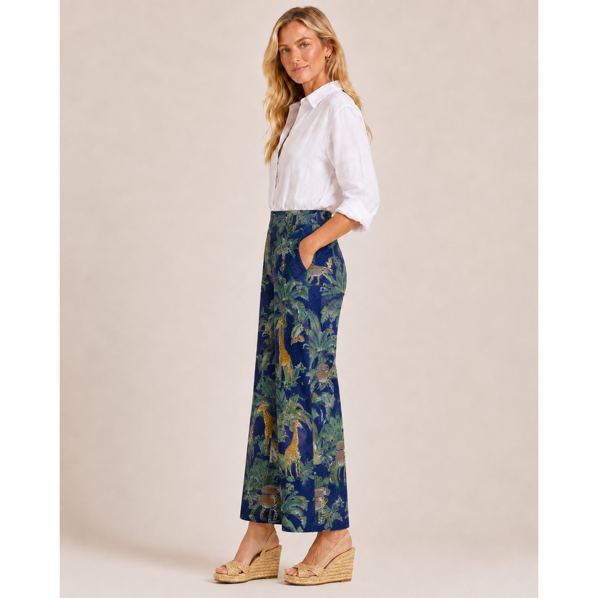 Navy safari pants