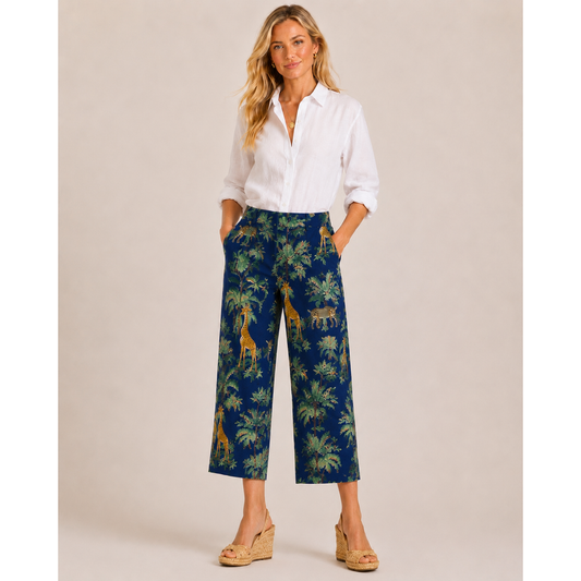 Navy safari pants