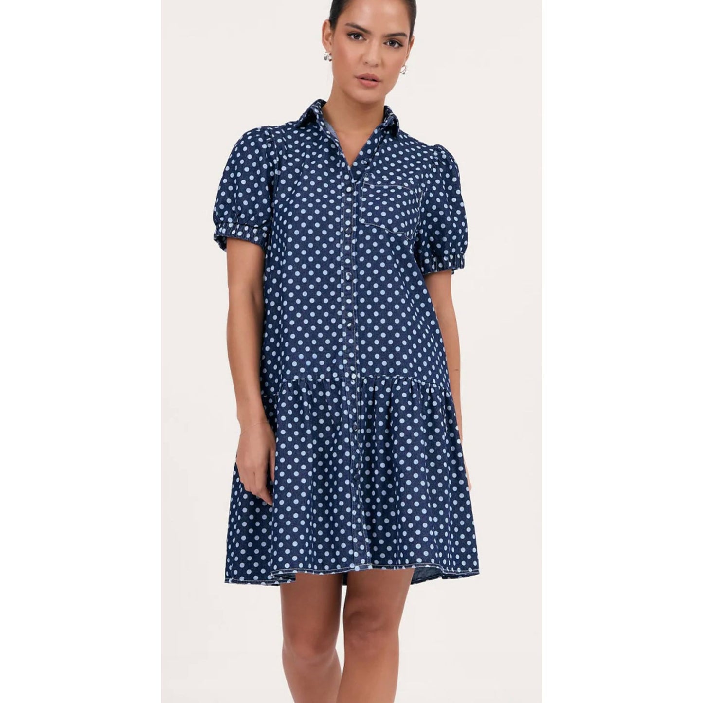 Daniela Denim Spot dress