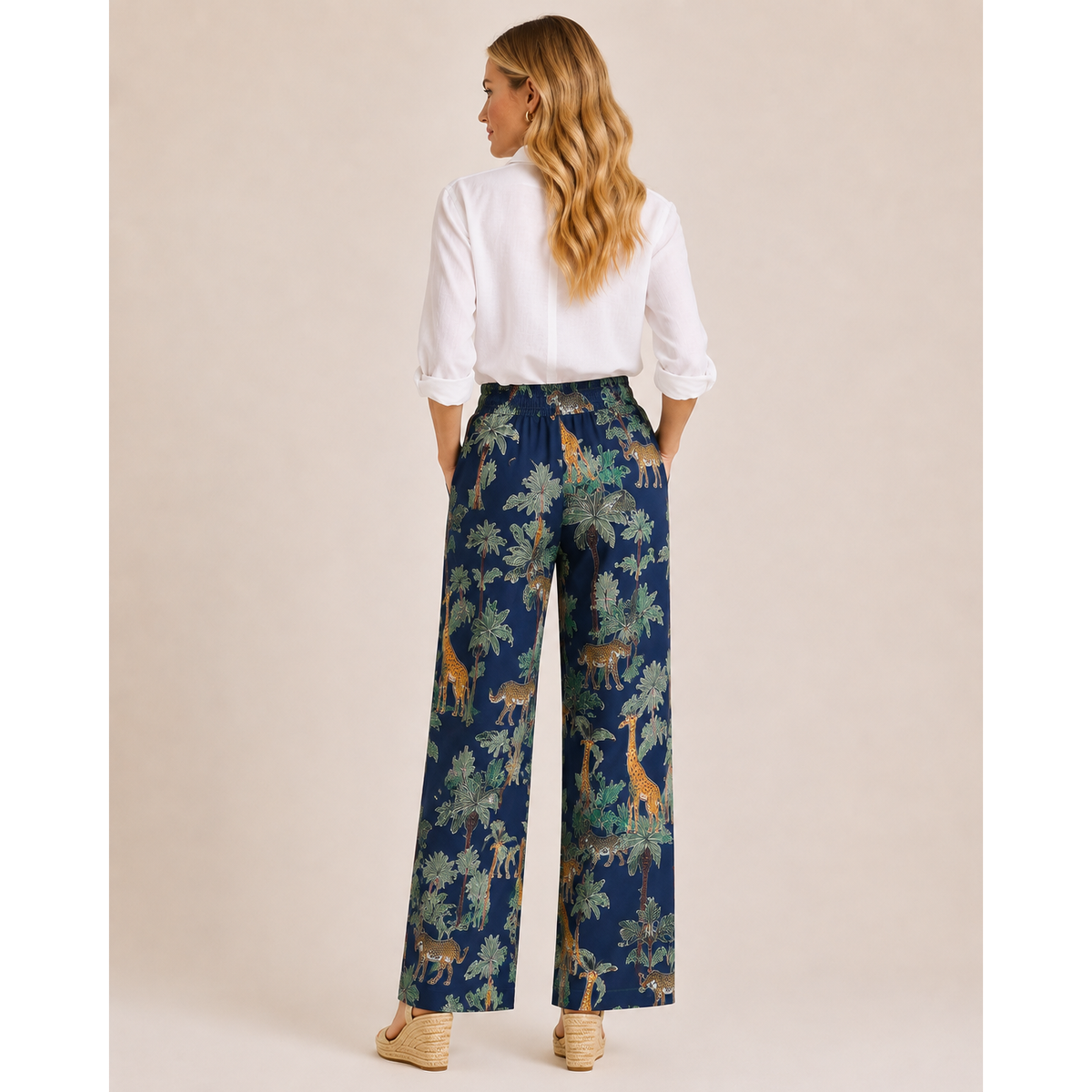 Navy safari pants
