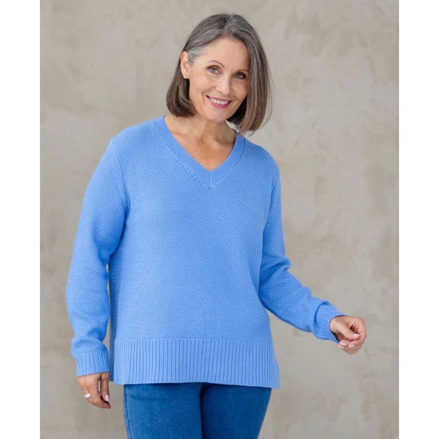V neck Amelia cotton knit