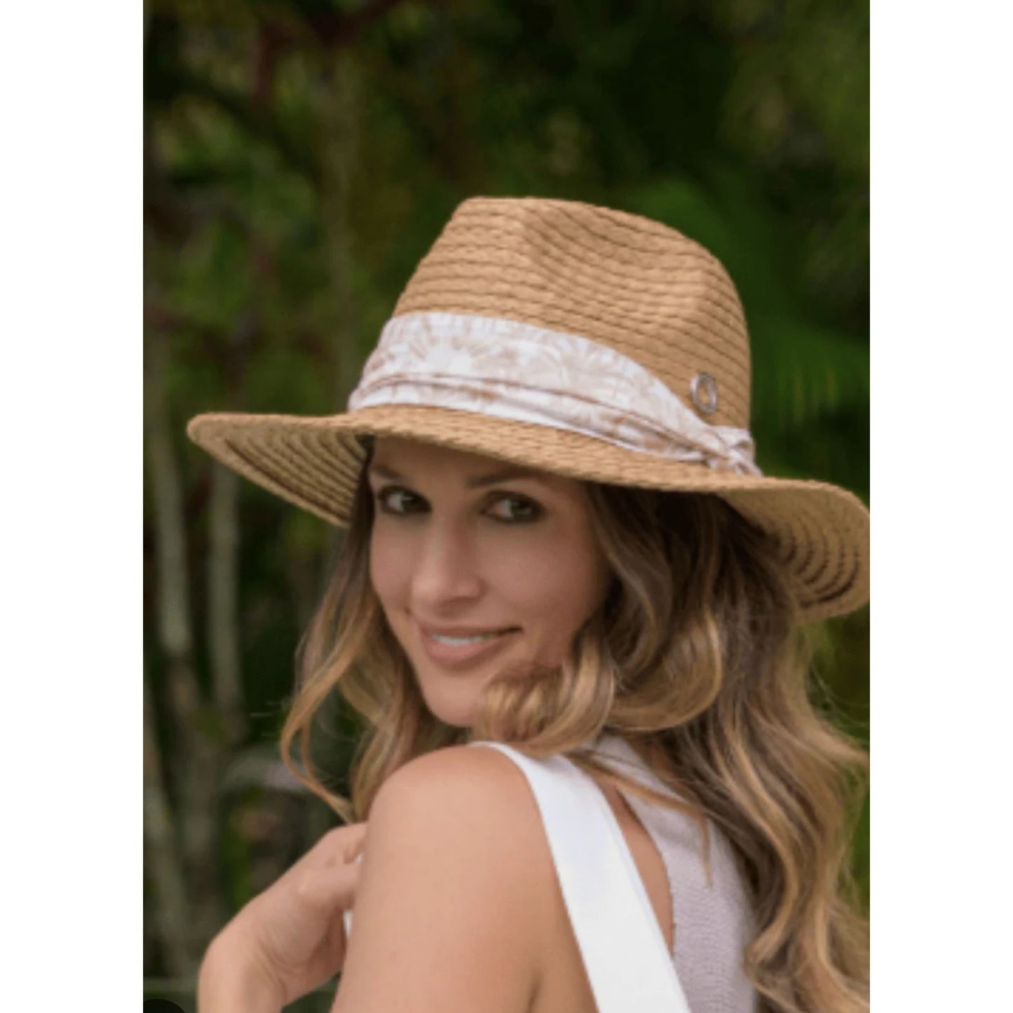 Palm Tree Hat in Tan
