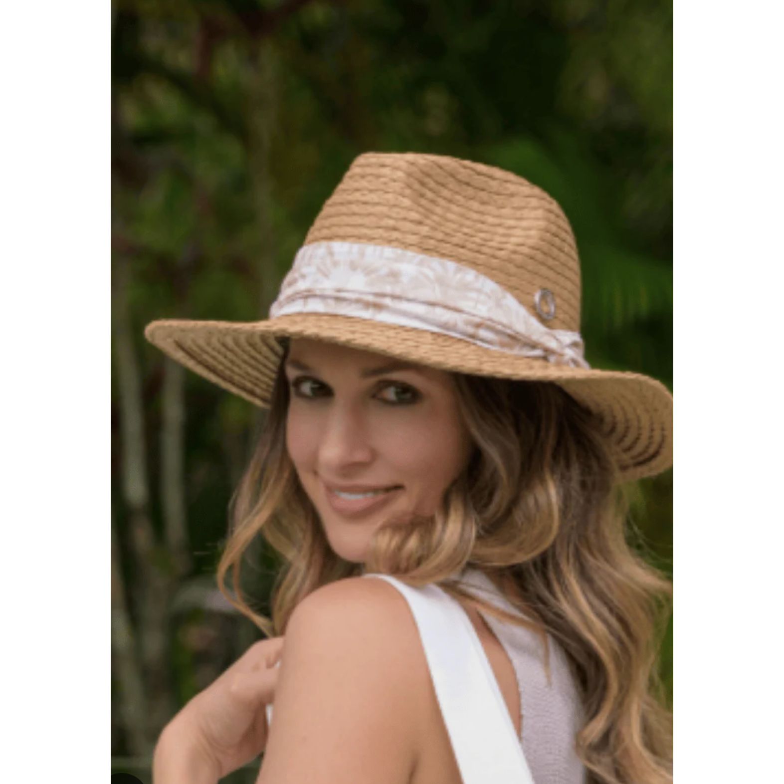 Palm Tree Hat in Tan