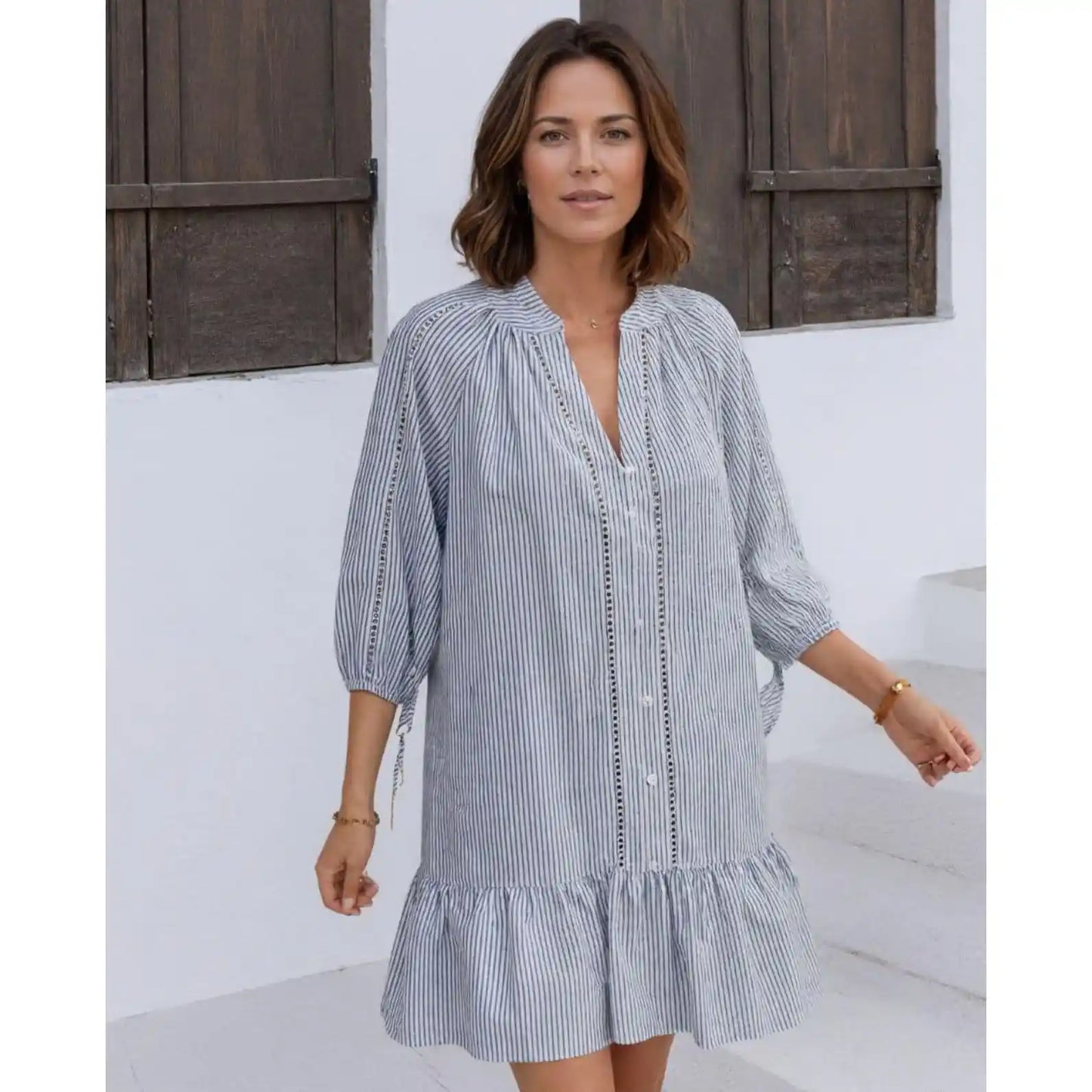 Laura Summer Linen Dress