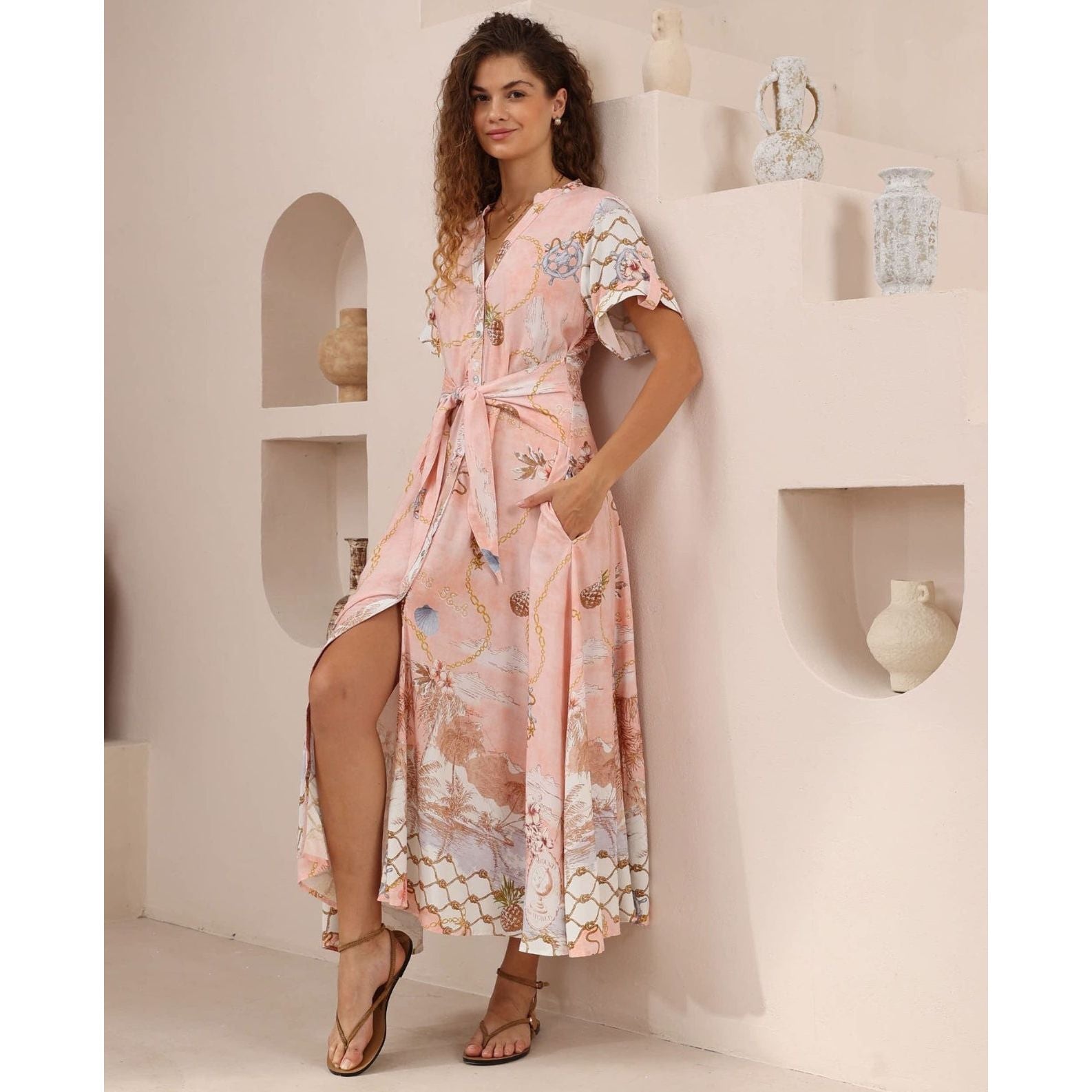 seashell shirt dress casual beach dress