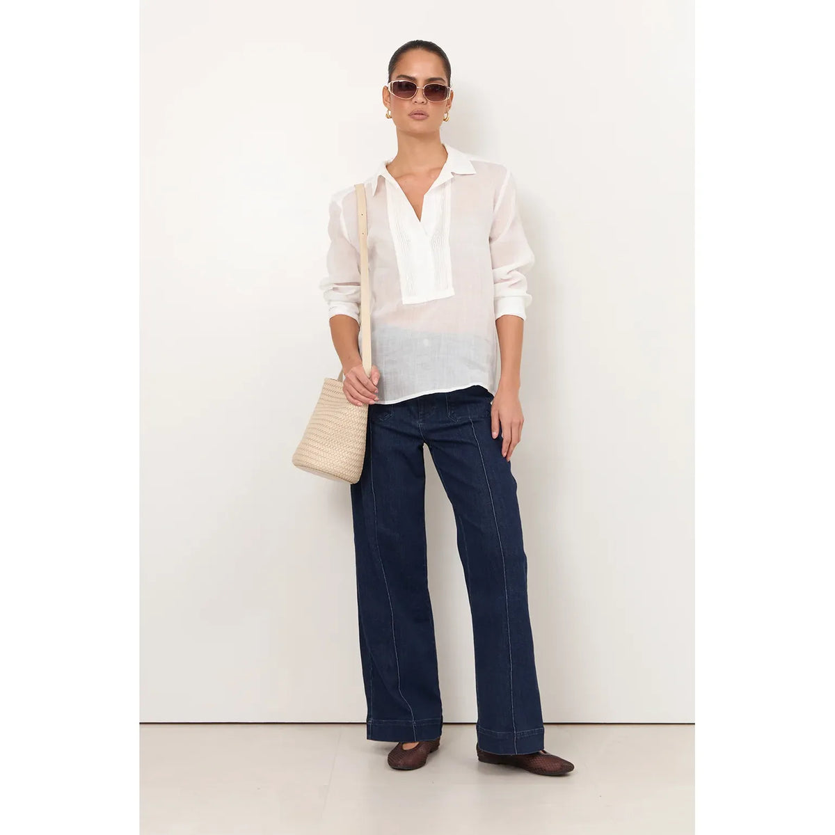 Yuri White Ramie Shirt