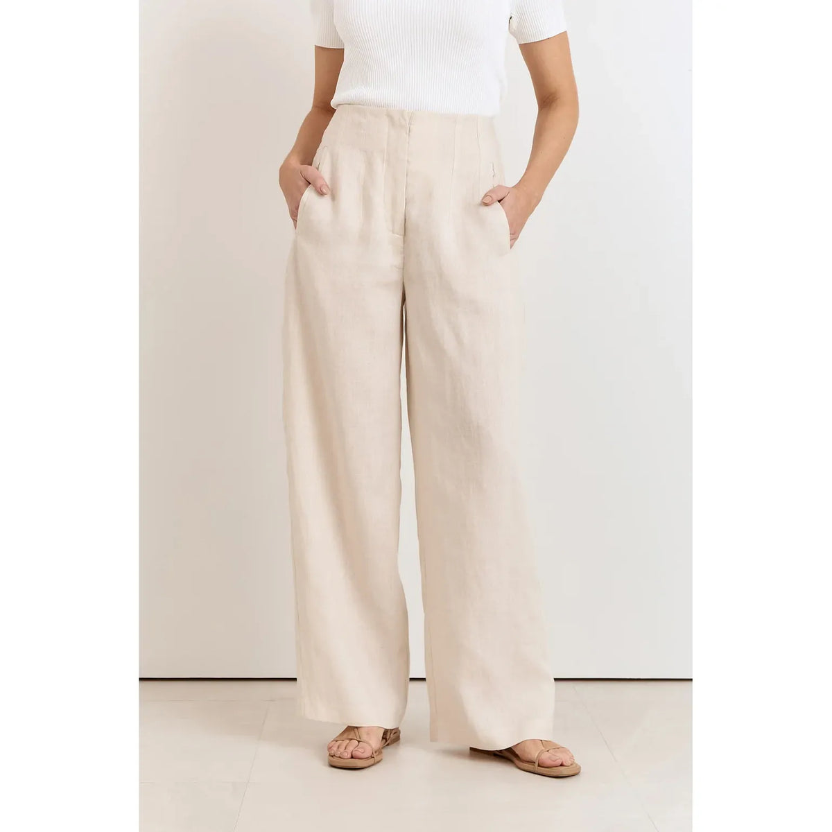 Tamsen Stone Linen Pants