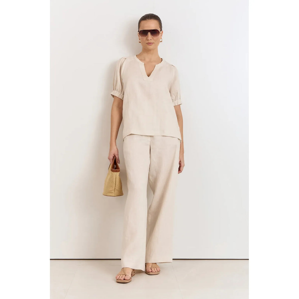 Tamsen Stone Linen Pants