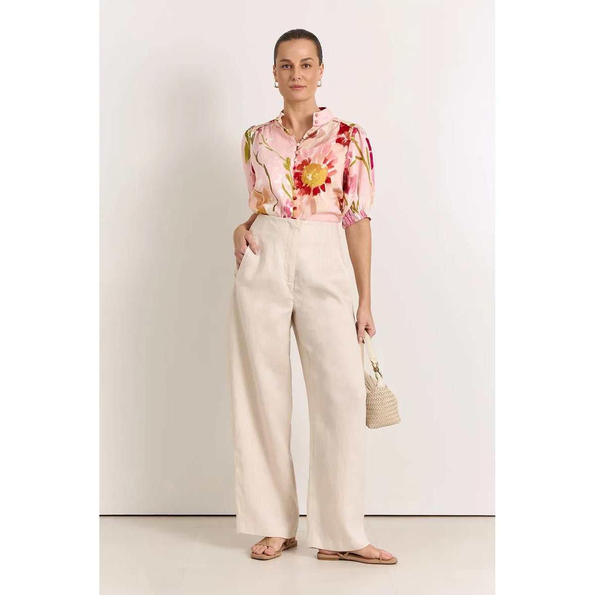 Tamsen Stone Linen Pants